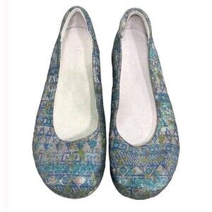 Alegria Petal Rave on the Nile Slip On Flats Loafers Metallic Multi Print Size 9